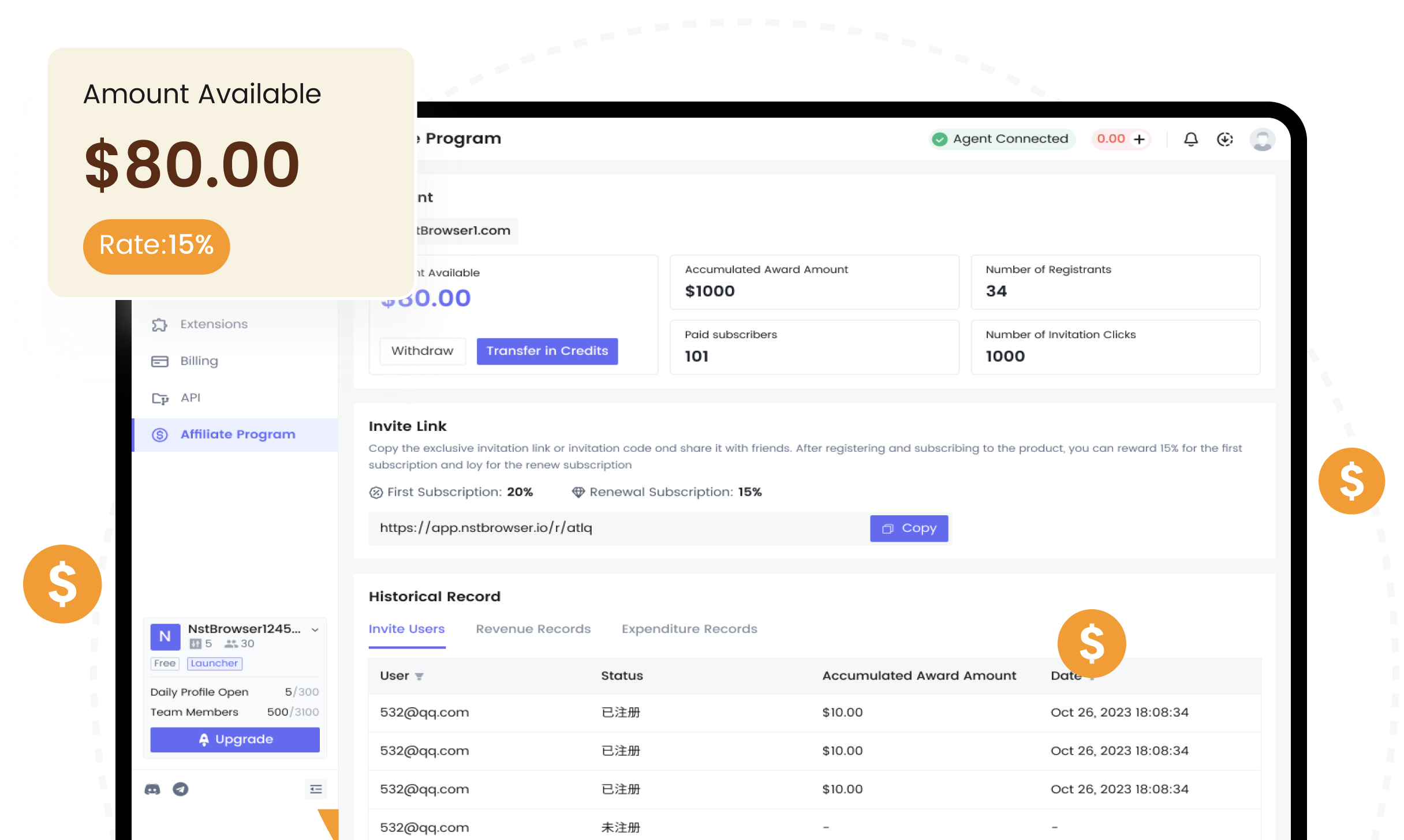 By participating in our program, you will have the opportunity to promote our products and services and earn lucrative commissions.